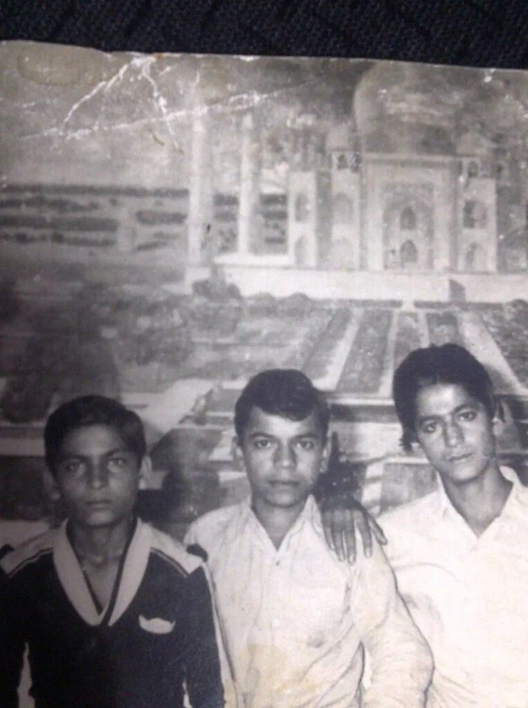 Young LD Sharma with his brothers